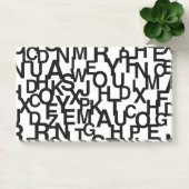 Modern, abstract, rommelig patroon met letters post-it® notes (Kantoor)