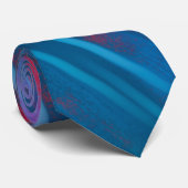 Modern Abstract rood en blauw Stropdas (Opgerold)