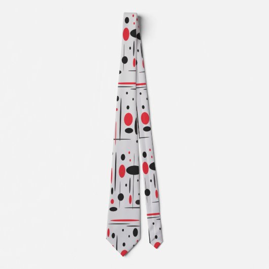 Modern Abstract rood en zwart Stropdas (Voorkant)