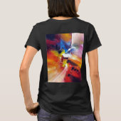 Modern Abstract rood Geel Blauw Elegant T-shirt (Achterkant)