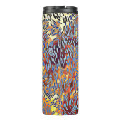 Modern Abstract rood geel zwart Thermosbeker (Achterkant)