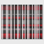 Modern Abstract rood zwart geruite Collectie Cadeaupapier (Vlak)