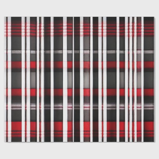 Modern Abstract rood zwart geruite Collectie Cadeaupapier (Vlak)