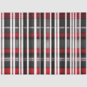 Modern Abstract rood zwart geruite Collectie Tissuepapier (Voorkant)