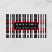 Modern Abstract rood zwart geruite Collectie Visitekaartje (Voorkant)