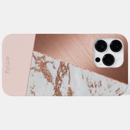 Modern Abstract Roos Gold Multi iPhone / iPad hoes (Achterkant (horizontaal))