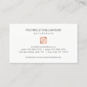 Modern Abstract Roos Goud Bloemen Logo Wellness Visitekaartje (Achterkant)