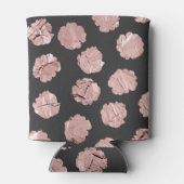 Modern Abstract Roos Gouden Papier Polka Dots Blikjeskoeler (Achterkant)