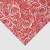 Modern Abstract Roos Patroon, Donkerrood en wit Tissuepapier (Detail)