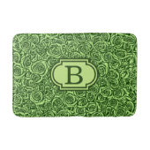 Modern Abstract Roos Patroon, Lime Green Badmat (Voorkant)