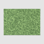 Modern Abstract Roos Patroon, Lime Green Tissuepapier (Voorkant)