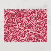 Modern Abstract Roos Patroon, Roos Rood en Roze Briefkaart (Voorkant)