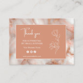 Modern Abstract Rose Gold Business Card Visitekaartje (Voorkant)
