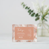 Modern Abstract Rose Gold Business Card Visitekaartje (Staand voorkant)