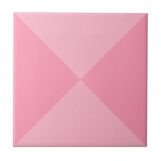 Modern Abstract Roze Geometrisch Driehoekpatroon Tegeltje (Voorkant)