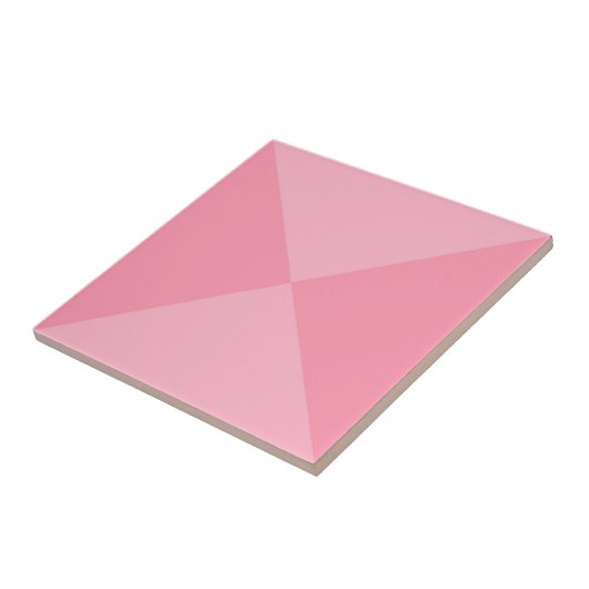 Modern Abstract Roze Geometrisch Driehoekpatroon Tegeltje (Zijkant)