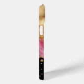Modern abstract roze goud en zwart inktmarmer Case-Mate iPhone case (Achterkant / Rechts)