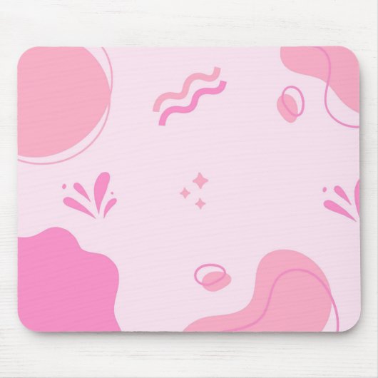 Modern Abstract Roze Minimalist Muismat (Voorkant)