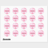 Modern Abstract roze minimalistisch personaliseren Ronde Sticker (Vel)