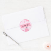 Modern Abstract roze minimalistisch personaliseren Ronde Sticker (Envelop)
