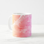 Modern Abstract Roze Oranje Paars Koffiemok (Voorkant links)