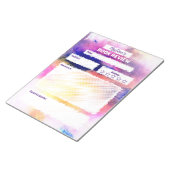 Modern Abstract Roze Paarse Waterverf Boek Review Notitieblok (Schuin)