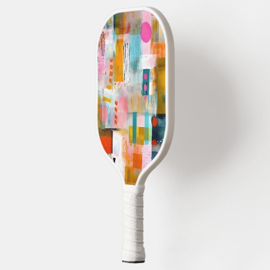 Modern Abstract Roze Pickleball Paddle (Links)