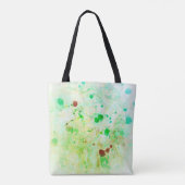 Modern Abstract Roze Rood Paars Blauw Groen Tote Bag (Achterkant)