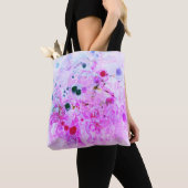 Modern Abstract Roze Rood Paars Blauw Groen Tote Bag (Dichtbij)