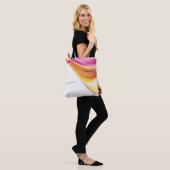Modern Abstract-Roze Sinaasappel Geel-Gepersonalis Tote Bag (Op model)
