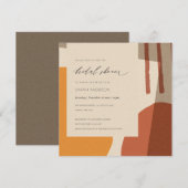 MODERN ABSTRACT RUST GEEL VRIJGEZELLENFEEST KAART (Voorkant / Achterkant)