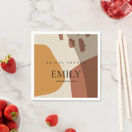 MODERN ABSTRACT RUST GEEL VRIJGEZELLENFEEST SERVET (Insitu)