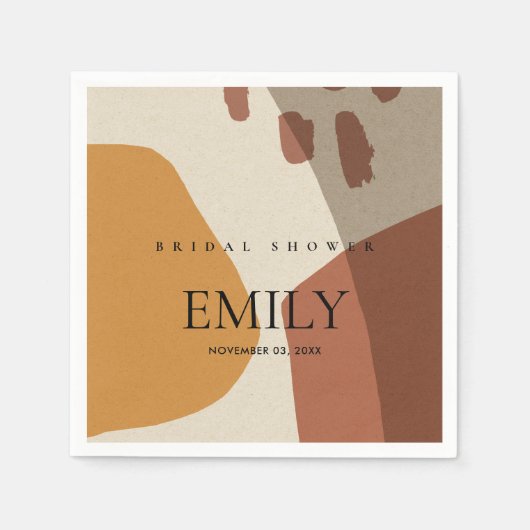 MODERN ABSTRACT RUST GEEL VRIJGEZELLENFEEST SERVET (Voorkant)