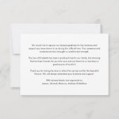 Modern Abstract schilderen begrafenismonument Bedankkaart (Achterkant)