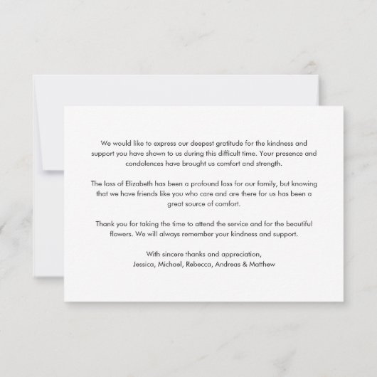 Modern Abstract schilderen begrafenismonument Bedankkaart (Achterkant)