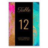 Modern abstract schildergoudschrift, donkerbruilof kaart (Achterkant)