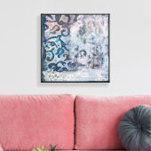 Modern Abstract schilderij Azure Elegy Canvas Afdruk (Insitu (Woonkamer))