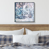 Modern Abstract schilderij Azure Elegy Canvas Afdruk (Insitu (Slaapkamer))