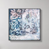 Modern Abstract schilderij Azure Elegy Canvas Afdruk (Voorkant)