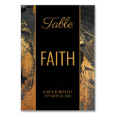 Modern abstract schilderij gouden script TEKST bru Kaart (Voorkant)