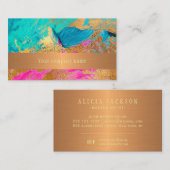 Modern abstract schilderij koperen gouden bedrijfs visitekaartje (Voorkant / Achterkant)