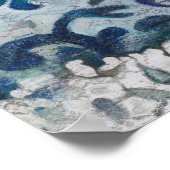 Modern Abstract schilderij Print Azure Elegy (Hoek)