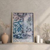Modern Abstract schilderij Print Azure Elegy
