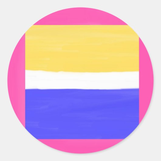 modern abstract schilderij ronde sticker (Voorkant)