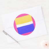 modern abstract schilderij ronde sticker (Envelop)