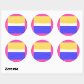 modern abstract schilderij ronde sticker (Vel)