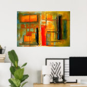 Modern Abstract Schilderkunst Poster (Thuiskantoor)
