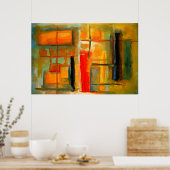 Modern Abstract Schilderkunst Poster (Keuken)