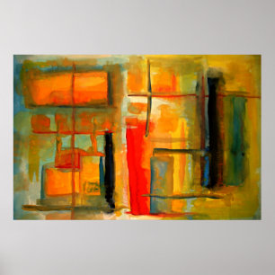 Modern Abstract Schilderkunst Poster