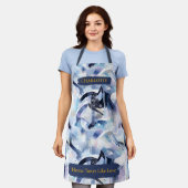 Modern Abstract Schort met aangepaste naam (Gedragen)